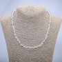 Necklace Rock Crystal Smooth Round Beads, Diameter 8mm+/-, Length 45cm+