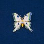 Sale! Butterfly Brooch Golden Metal, Enamel 36x36mm +