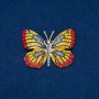 Clearance! Butterfly Brooch, Gold-Tone Metal, Multicolor Rhinestones 37x50mm +