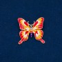 Sale! Butterflies Brooch, Gold-Tone Metal, Enamel 36x36mm +