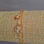 Xuping Bracelet 18K Gold Plated with White Rhinestones, length 16-18cm, thickness 3mm+