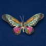Sale! Butterfly Brooch, Gold-Tone Metal, Multicolor Rhinestones, 42x82mm +