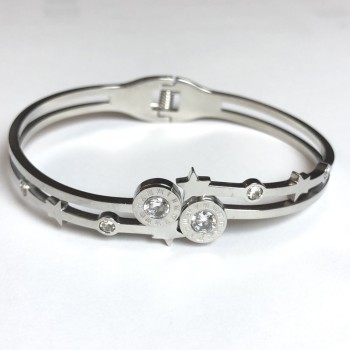 Bracelet Xuping Rhodium, thickness 5, 5mm + -, diameter 63x54cm +