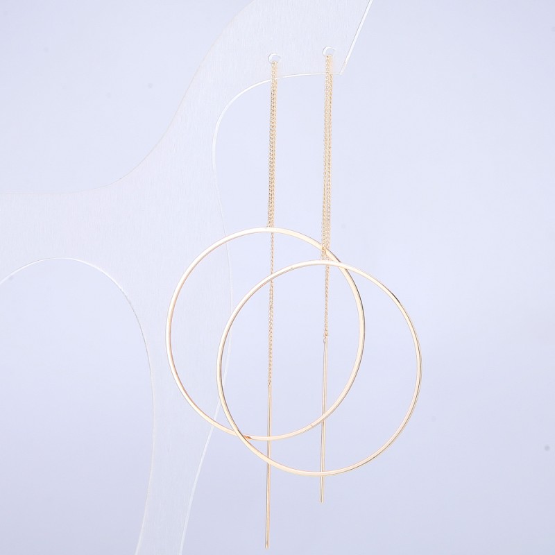 Xuping Earrings 18K Gold Plated, diameter 45mm, length 19cm +
