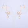 Xuping Ear Cuff 18K Gold Plated White Rhinestones, length 40mm +