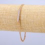 Xuping Bracelet 18K Gold Plated with White Rhinestones, thickness 3mm +-, length 18-21cm +