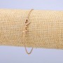 Xuping Bracelet, 18K Gold Plated with White Rhinestones, Thickness 1mm+/-, Length 17-20cm+