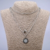 Xuping Chain with Pendants, Rhodium, Thickness 4mm+/-, 3mm+/- and 1.4mm+/-, Length (max) 52cm+