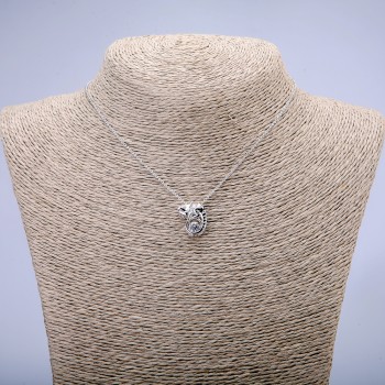 Xuping Chain with "Chameleon" Pendant and White Crystal Rhodium, thickness 1.3mm + -, length 38cm +