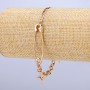 Xuping Bracelet 18K Gold Plated with White Rhinestone, thickness 4.8mm+/-, length 20cm+