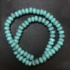 Turquoise Beads (Synthetic) Smooth Rondelle, diameter 8x5 mm ±, length 40 cm +