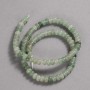 Natural Stone Jade Beads on a Thread, Smooth Rondelle, Diameter 6x4mm +/-, Length 39cm +