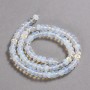 Moonstone (Synthetic) Beads on a Thread, Smooth Rondelle, Diameter 6x4mm +/-, Length 39cm +