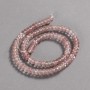 Chalcedony Beads on a Thread, Diameter 6x4mm +/-, Length 39cm +