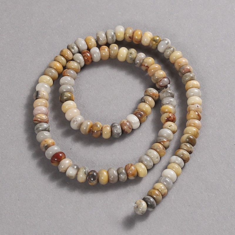 Natural Stone Imperial Jasper Beads, Diameter 6x4mm +/-, Length 39cm +
