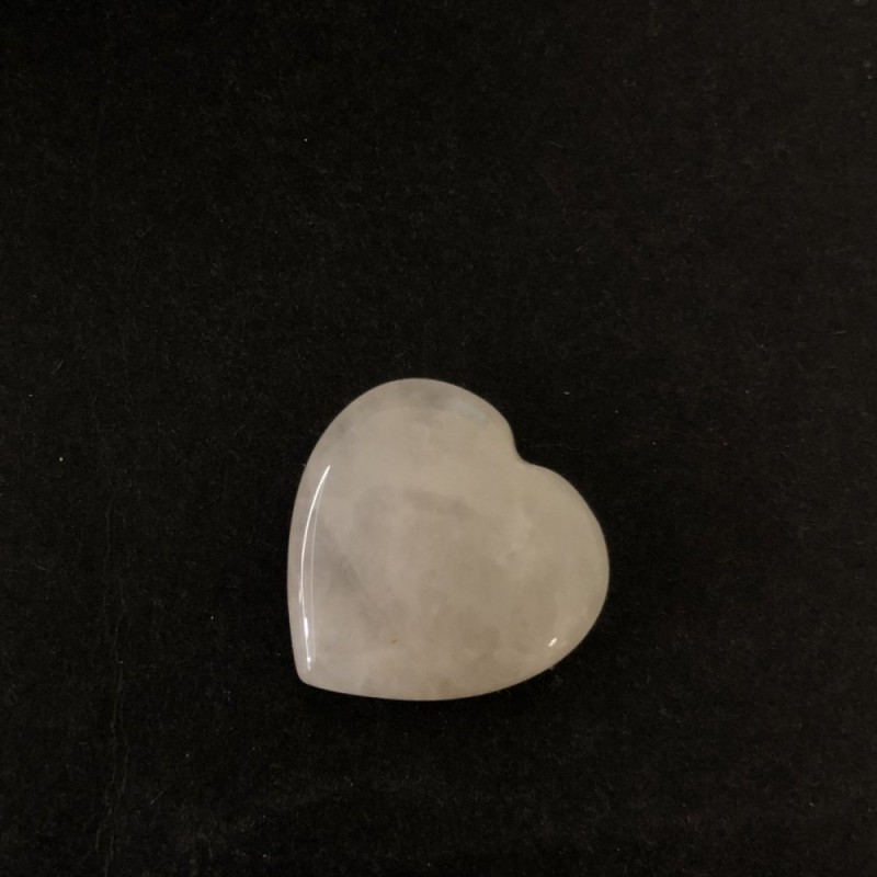 Souvenir Heart Stone Made of Natural Rose Quartz, Diameter 25x25x7mm+