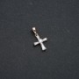 Xuping Pendant 18K Gold Plated Cross with White Crystals, diameter 21x12mm +