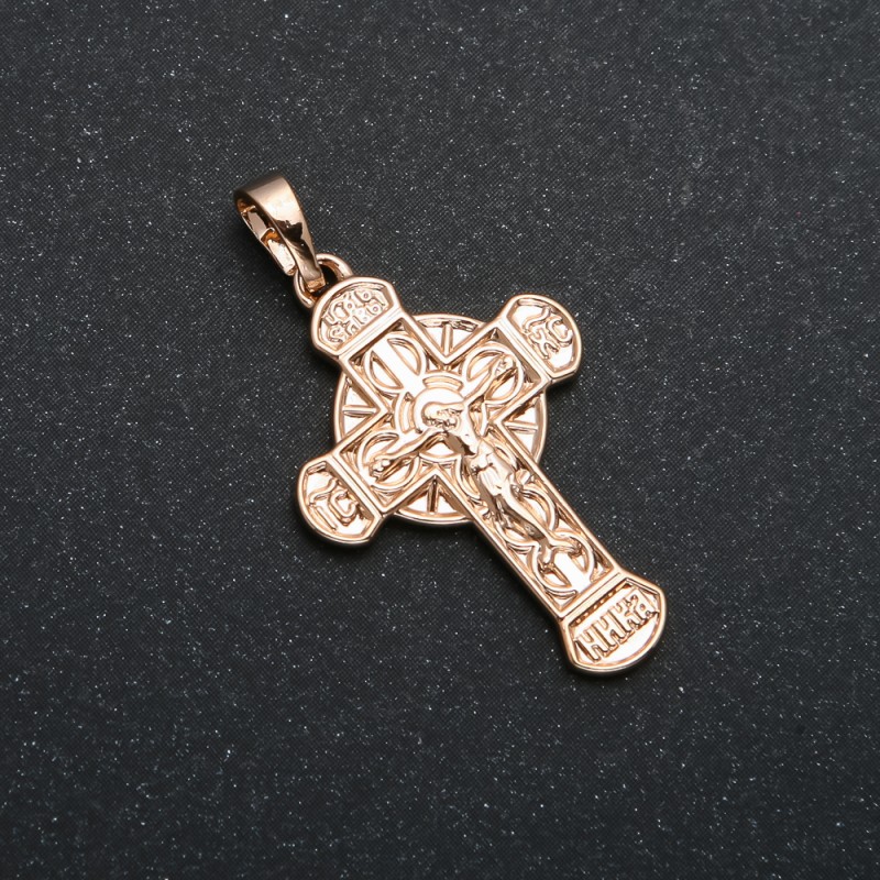Xuping Pendant 18K Gold Plated Cross, diameter 33x18mm +