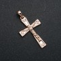 Xuping Pendant 18K Gold Plated Cross, diameter 36x18mm +