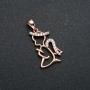 Xuping Pendant 18K Gold-Plated Angel with White Rhinestones, diameter 27x14mm +