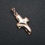 Xuping Pendant 18K Gold-Plated Cross with White Rhinestone, diameter 35x14mm +