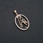 Xuping Pendant 18K Gold-Plated Icon with White Rhinestones, diameter 34x18mm +