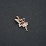 Xuping Pendant 18K Gold-Plated Fairy with White Rhinestones, diameter 25x14mm +