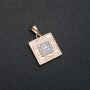 Xuping Pendant 18K Gold-Plated with White Rhinestones, diameter 23x15mm +
