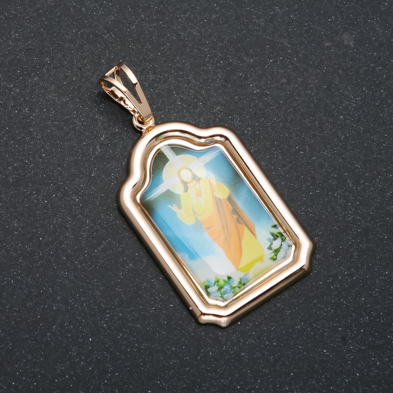 Xuping Pendant 18K Gold-Plated Icon, diameter 38x20mm +