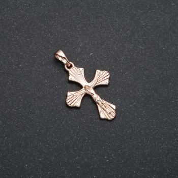 Xuping 18K Gold-Plated Cross Pendant, 29x18mm diameter +