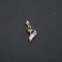 Xuping 18K Gold-Plated Pendant with White and Green Crystals, 20x10mm diameter +