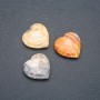 Souvenir Heart Stone Made of Natural Imperial Jasper, Diameter 25x25x7mm+