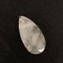 Faceted Drop Pendant made of Natural Rock Crystal, 54x25mm diameter+