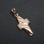 Xuping Pendant 18K Gold-Plated Cross with White Rhinestone, Diameter 35x14mm+