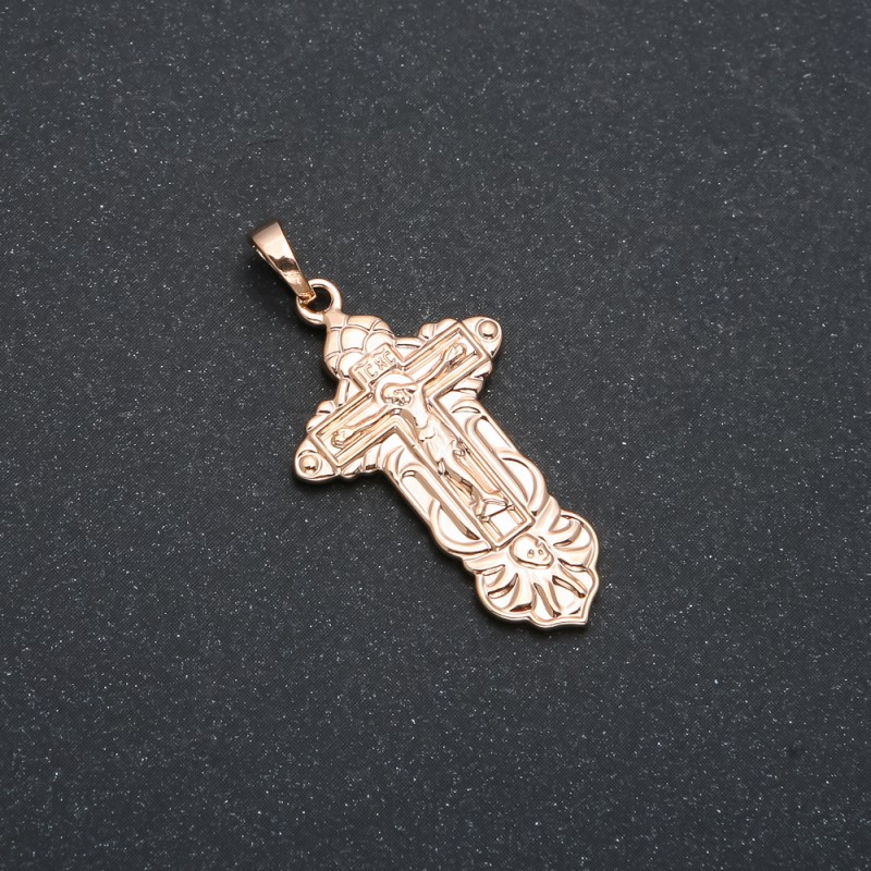Xuping Pendant 18K Gold Plated Cross, 35x18mm +
