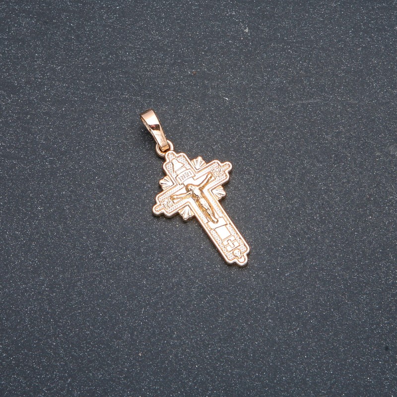 Xuping Pendant 18K Gold Plated Cross, 35x18mm +
