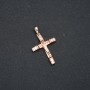 Xuping Pendant 18K Gold Plated Cross with White Rhinestones, 35x21mm +