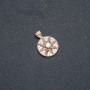 Xuping Pendant 18K Gold Plated with White Rhinestones, diameter 21x15mm +