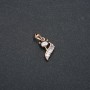 Xuping Pendant 18K Gold Plated with White and Black Crystal, diameter 20x10mm +