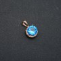 Xuping Pendant 18K Gold Plated with Blue Crystal and White Rhinestones, 18x12mm +