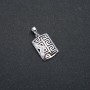 Xuping Rhodium Pendant with White Rhinestones, 25x12mm +