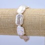 Elastic Bracelet with Baroque Pearls, diameter 22×14mm±, length 18cm±