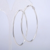 Xuping Hoop Earrings with Rhodium Plating, thickness 2.1mm +/-, diameter 51mm+