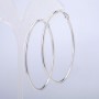 Xuping Hoop Earrings with Rhodium Plating, thickness 2.1mm +/-, diameter 51mm+