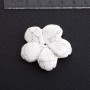 Flower Cabochon Natural Stone, 41mm Diameter, Cacholong