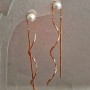 Xuping Earrings, 18K Gold Plated, with Bead, length 60mm+