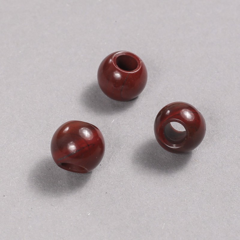Pandora Bead Natural Red Jasper Stone 12x10mm, hole diameter 5mm +