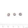 Jewelry Finding Bead "Heart Design" 6x6mm, 1mm Hole, Silver Metal Color, Pack 20g +/-45pcs