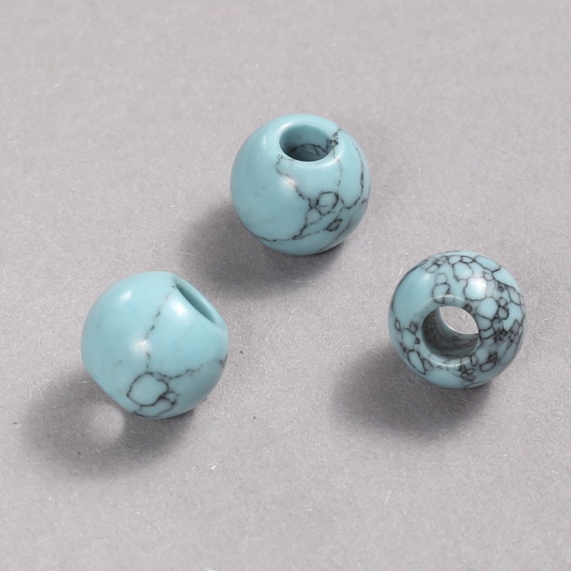Pandora Bead Turquoise 14x12mm + -, hole diameter 5.5mm +