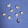 Pandora-Style Bead Dove 8x10mm, Hole Diameter 5mm, Pack 20g +/-14pcs